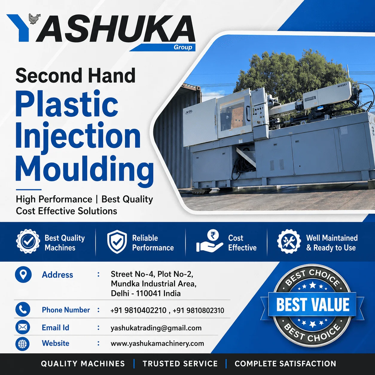 Second Hand Plastic Injection Moulding Machine – Complete Buyer's Guide By Yashuka Machinery
